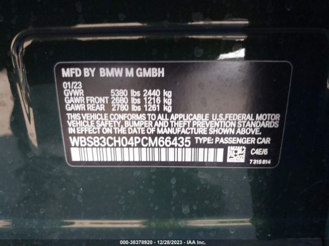 WBS83CH04PCM66435 BMW M5