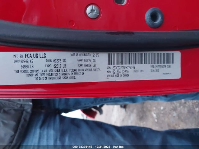 Dodge Challenger Sxt Or R/t 2015 2C3CDZAG9FH775746 Image 9