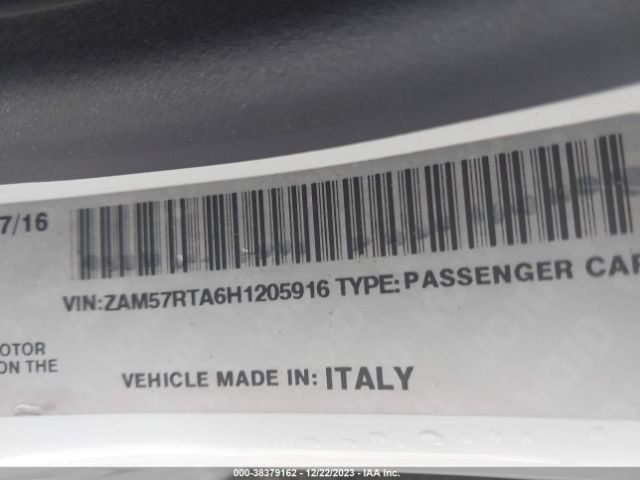 ZAM57RTA6H1205916 Maserati Ghibli S Q4