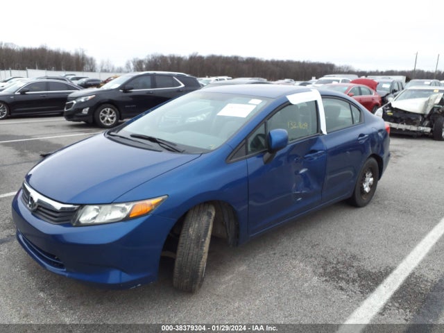2012 HONDA CIVIC LX VIN: 19XFB2F5XCE031786