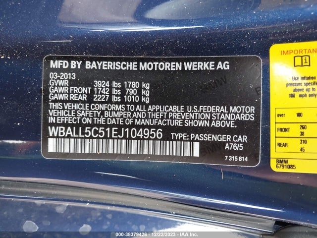 WBALL5C51EJ104956 BMW Z4 Sdrive28i