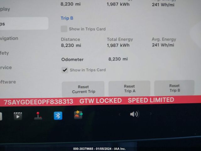 7SAYGDEE0PF838313 Tesla Model Y Awd/long Range Dual Motor All-wheel Drive