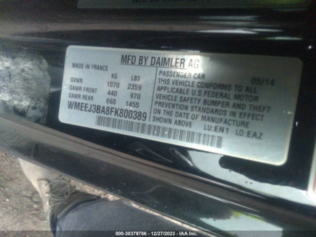 WMEEJ3BA8FK800389 Smart Fortwo Passion/pure