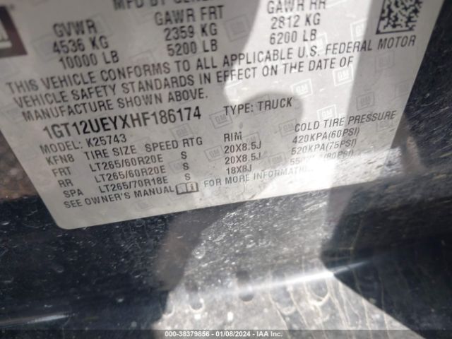 1GT12UEYXHF186174 GMC Sierra 2500hd Denali