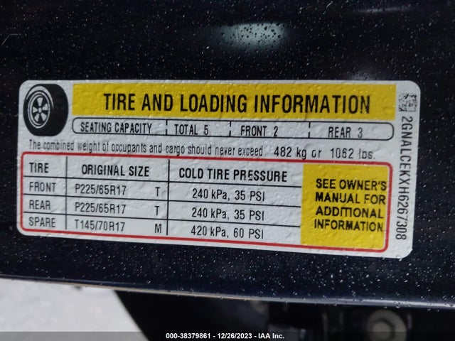 Chevrolet EQUINOX LT 2017 2GNALCEKXH6267308 Image 9