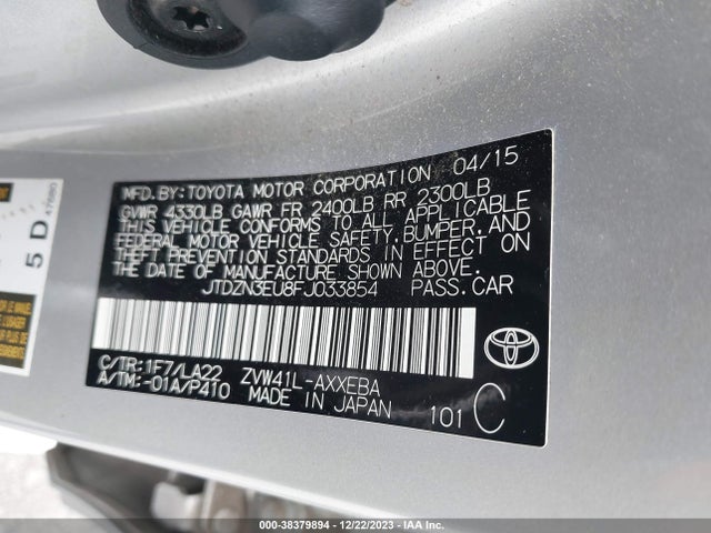 Toyota Prius V Four 2015 JTDZN3EU8FJ033854 Image 9