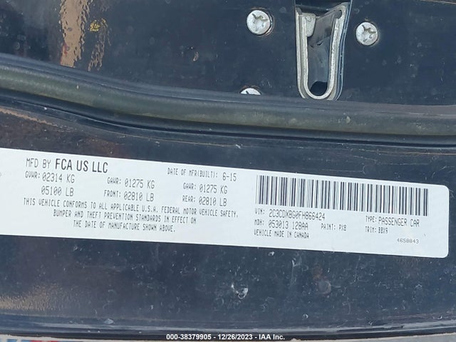 Dodge Charger Se 2015 2C3CDXBG0FH866424 Image 9