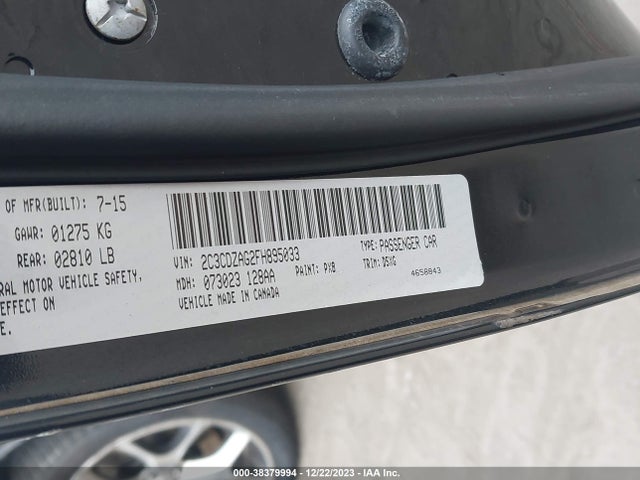 Dodge Challenger Sxt Or R/t 2015 2C3CDZAG2FH895033 Image 9