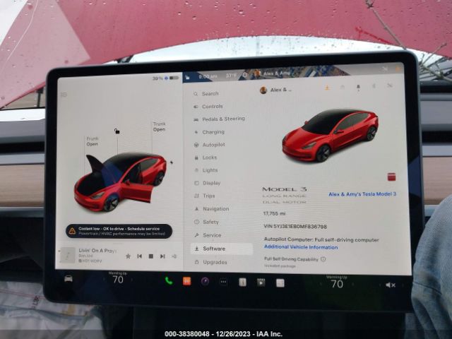 5YJ3E1EB0MF836798 Tesla Model 3 Long Range Dual Motor All-wheel Drive