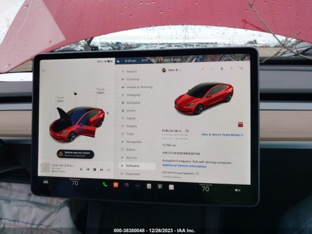 5YJ3E1EB0MF836798 Tesla Model 3 Long Range Dual Motor All-wheel Drive