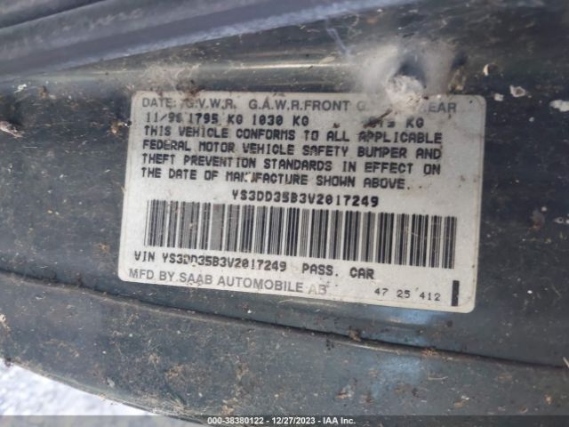 1997 SAAB 900 YS3DD35B3V2017249 Photo 8