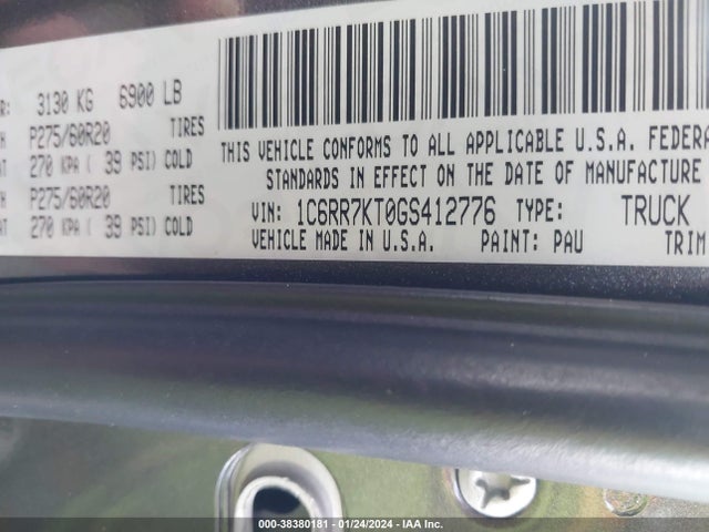 RAM 1500 Express 2016 1C6RR7KT0GS412776 Image 9