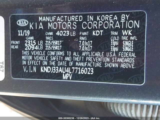 KNDJ33AU4L7716023 KIA SOUL EX