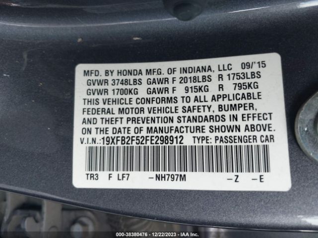 19XFB2F52FE298912 Honda Civic Lx