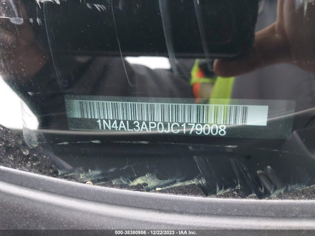 2018 NISSAN ALTIMA 2.5 SL VIN: 1N4AL3AP0JC179008