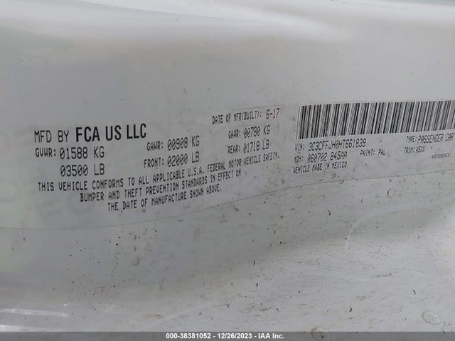 2017 FIAT 500C 3C3CFFJH0HT661839 Photo 8