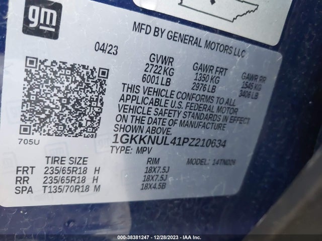 GMC Acadia Awd Slt 2023 1GKKNUL41PZ210634 Image 9