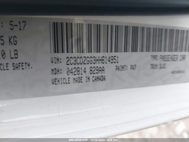 Dodge Challenger Gt 2017 2C3CDZGG3HH614951 Image 9