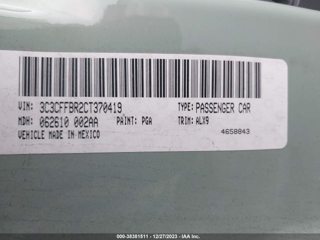 2012 FIAT 500 3C3CFFBR2CT370419 Photo 8