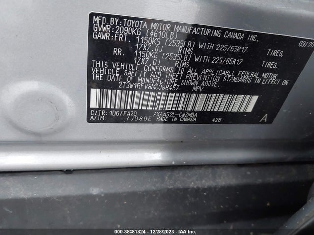 Toyota Rav4 Xle 2021 2T3W1RFV8MC088457 Image 9