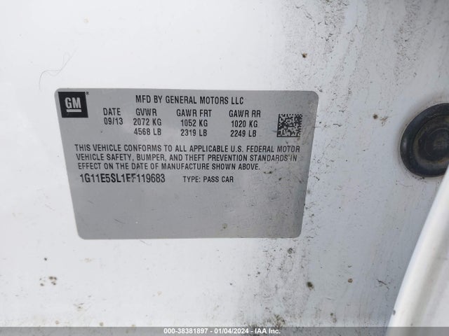 Chevrolet MALIBU 2LT 2014 1G11E5SL1EF119683 Image 9