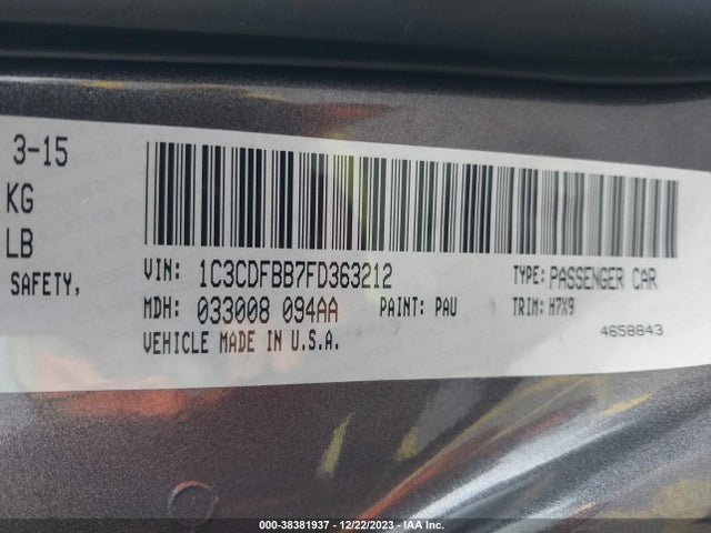 Dodge DART SXT 2015 1C3CDFBB7FD363212 Image 9