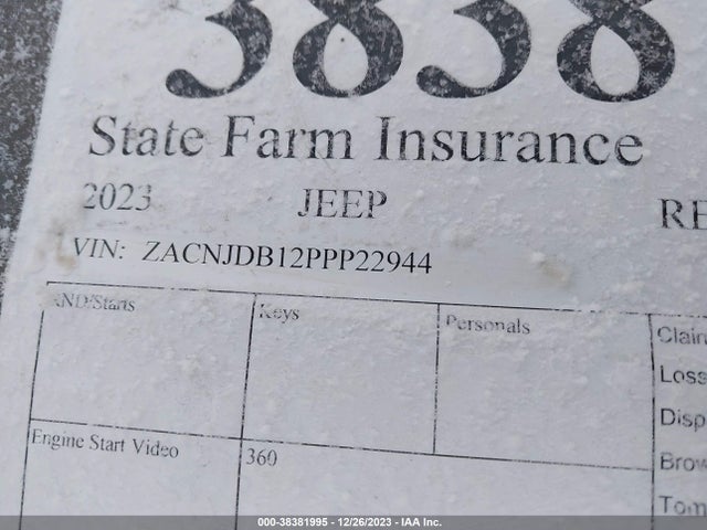 ZACNJDB12PPP22944 Jeep Renegade Latitude 4x4