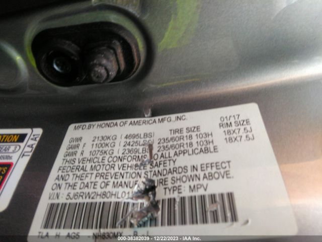 5J6RW2H80HL011211 Honda Cr-v Ex-l/ex-l Navi