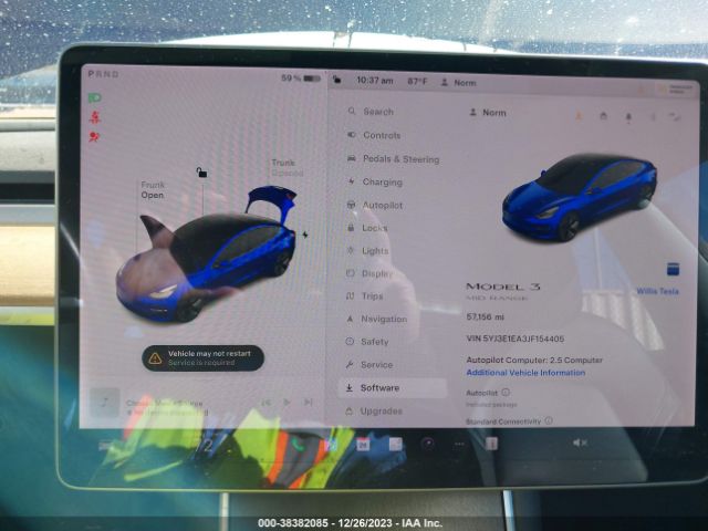 5YJ3E1EA3JF154405 Tesla MODEL 3