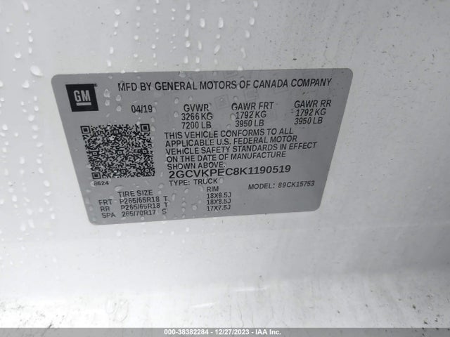 Chevrolet Silverado 1500 Ld Lt 2019 2GCVKPEC8K1190519 Image 9