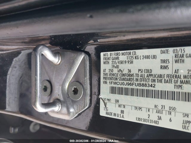 Ford Escape Titanium 2015 1FMCU0J96FUB88342 Image 9