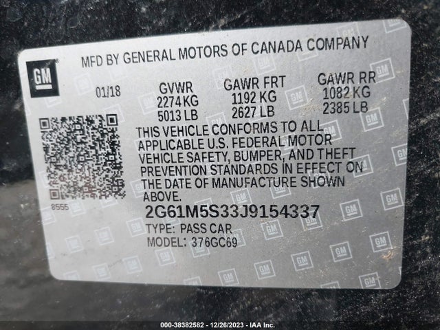 2G61M5S33J9154337 Cadillac XTS LUXURY