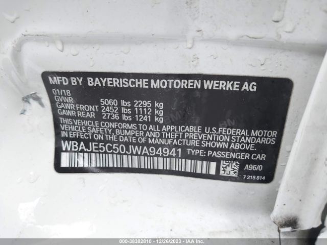 WBAJE5C50JWA94941 BMW 540I