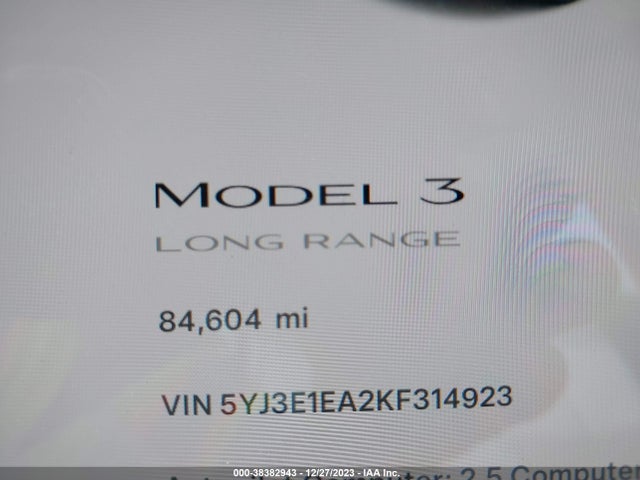 Tesla Model 3 Long Range/mid Range/standard Range/standard Range Plus 2019 5YJ3E1EA2KF314923 Image 15