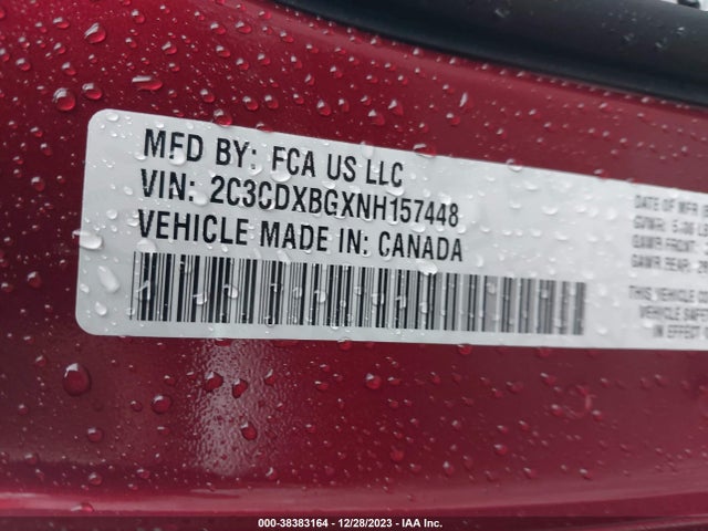Dodge Charger Sxt Rwd 2022 2C3CDXBGXNH157448 Image 9