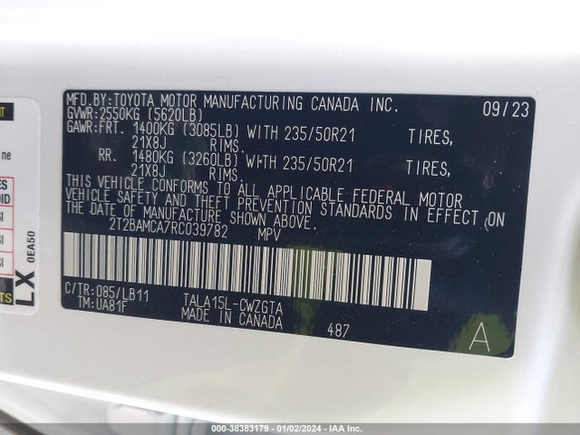 Lexus Rx 350 Premium Plus 2024 2T2BAMCA7RC039782 Image 9
