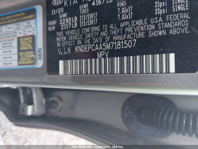 2021 KIA SELTOS LX VIN: KNDEPCAA5M7181507