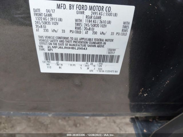 2LMPJ6LR0HBL29543 Lincoln Mkx Reserve