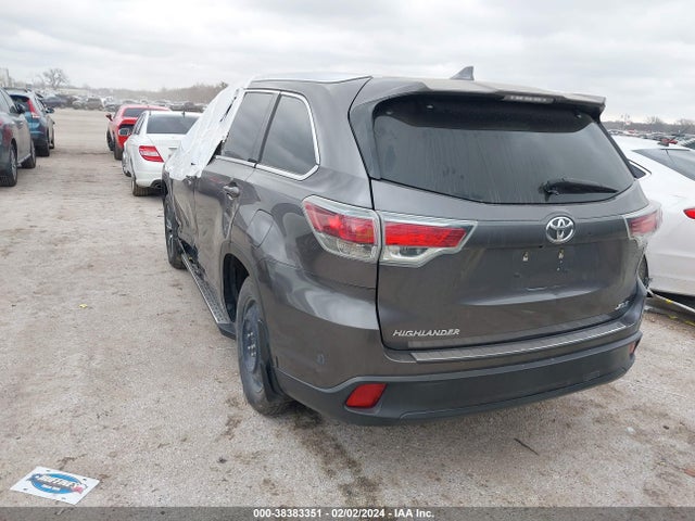 Toyota Highlander Xle V6 2016 5TDKKRFH9GS177223 Image 3
