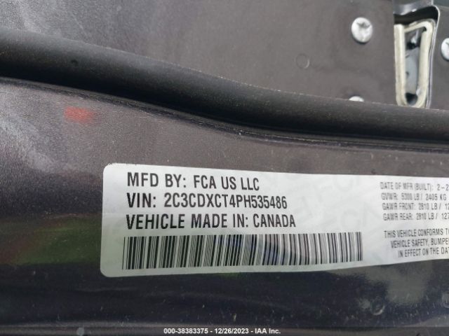 2C3CDXCT4PH535486 Dodge CHARGER R/T