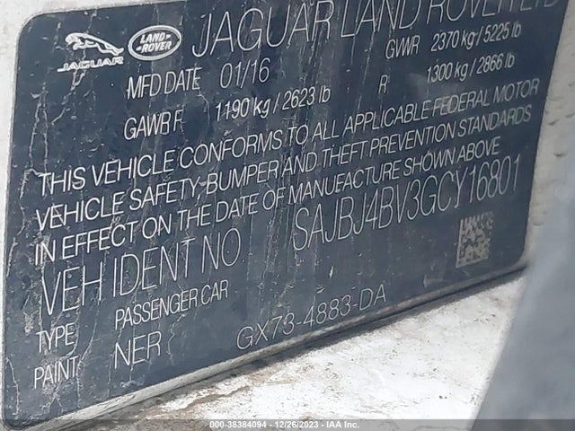 2016 JAGUAR XF SAJBJ4BV3GCY16801 Photo 8