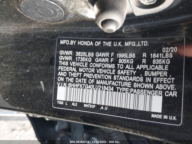 Honda Civic Sport 2020 SHHFK7G40LU218434 Image 9