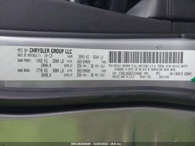 1C4RDJAG6EC314402 Dodge Durango Sxt