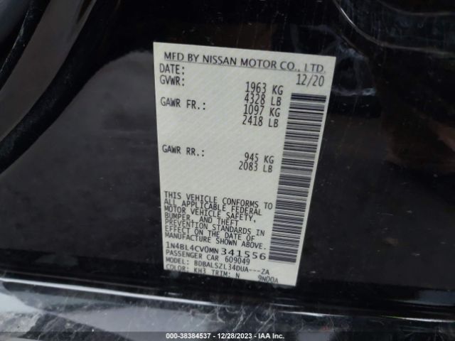 1N4BL4CV0MN341556 Nissan Altima Sr Fwd