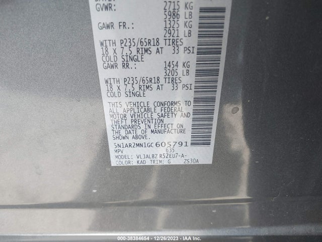 Nissan Pathfinder S 2016 5N1AR2MN1GC605791 Image 9