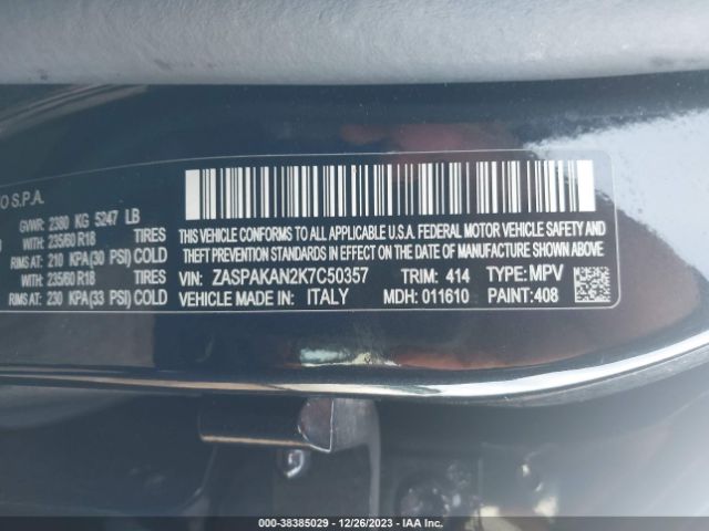 ZASPAKAN2K7C50357 Alfa Romeo Stelvio Awd