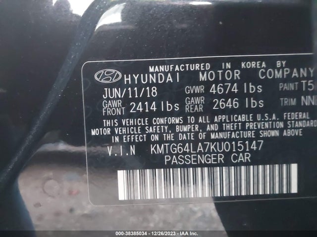 Genesis G70 2.0t Advanced 2019 KMTG64LA7KU015147 Image 9