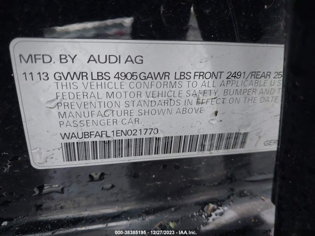 WAUBFAFL1EN021770 Audi A4 2.0t Premium
