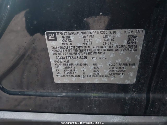 GMC Terrain Sle 2018 3GKALTEX3JL315449 Image 9