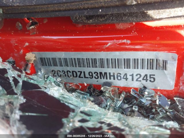 2C3CDZL93MH641245 Dodge Challenger Srt Hellcat Redeye